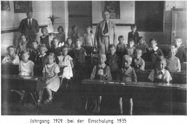 Jahrgang 1929 bei der Einschulung